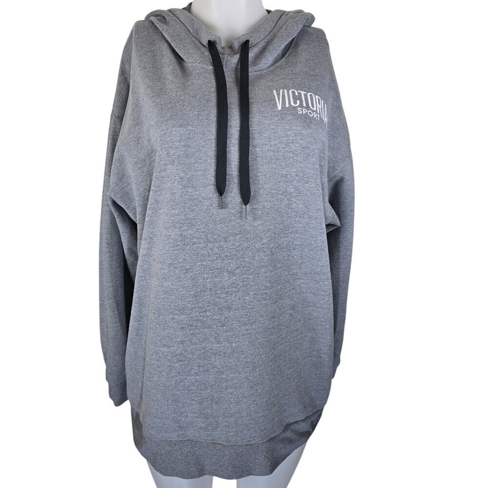 Victoria Secret Sport VSX Gray Athletic Hiking Long Sleeve Hooded Sweatshirt XL